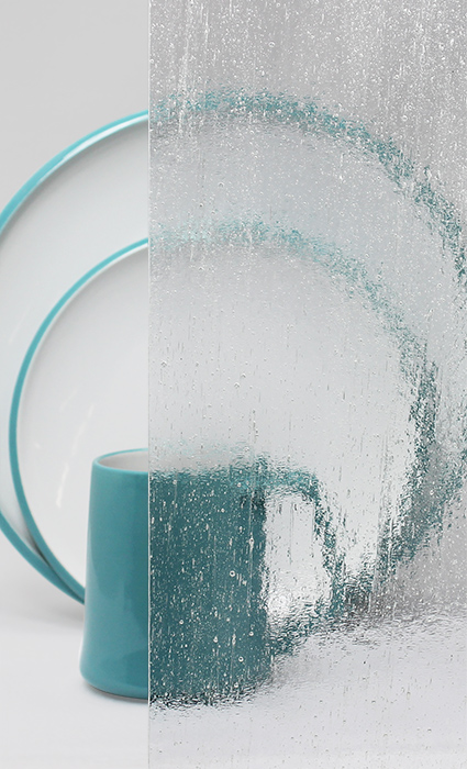 Decorative Cabinet Glass - Clear Textured Bubble